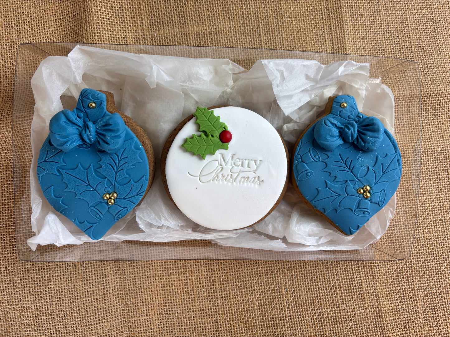 Bauble gift box blue