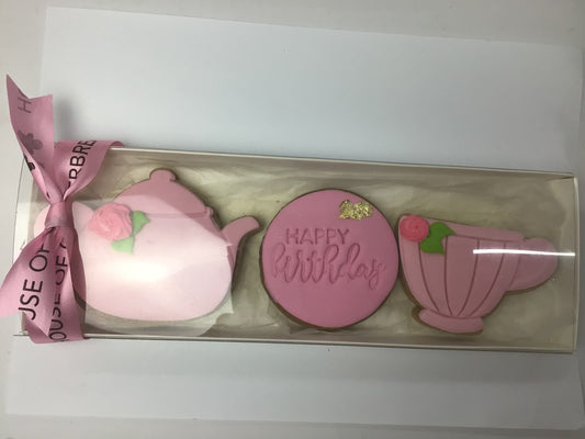 Birthday Teapot Gift Box pink